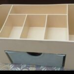 Plastic Makeup Storage Box with Small Drawer | Space Saving Cosmetic Organizer for Bathroom & Vanity (Random Color)