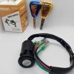 Ignition Switch with Computerized Fancy Keys for 125cc Bikes | Secure Bike Lock Set with 2 Stylish Keys