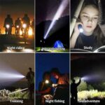 Rechargeable Tactical Flashlight High Lumens – Zoomable LED Torch with COB Sidelight & Color Lenses for Camping & Emergencies - Image 2
