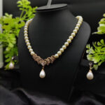 Imported Timeless Pearl Elegance Necklace Set with Drop Earrings | Premium Artificial Jewelry for Girls & Women