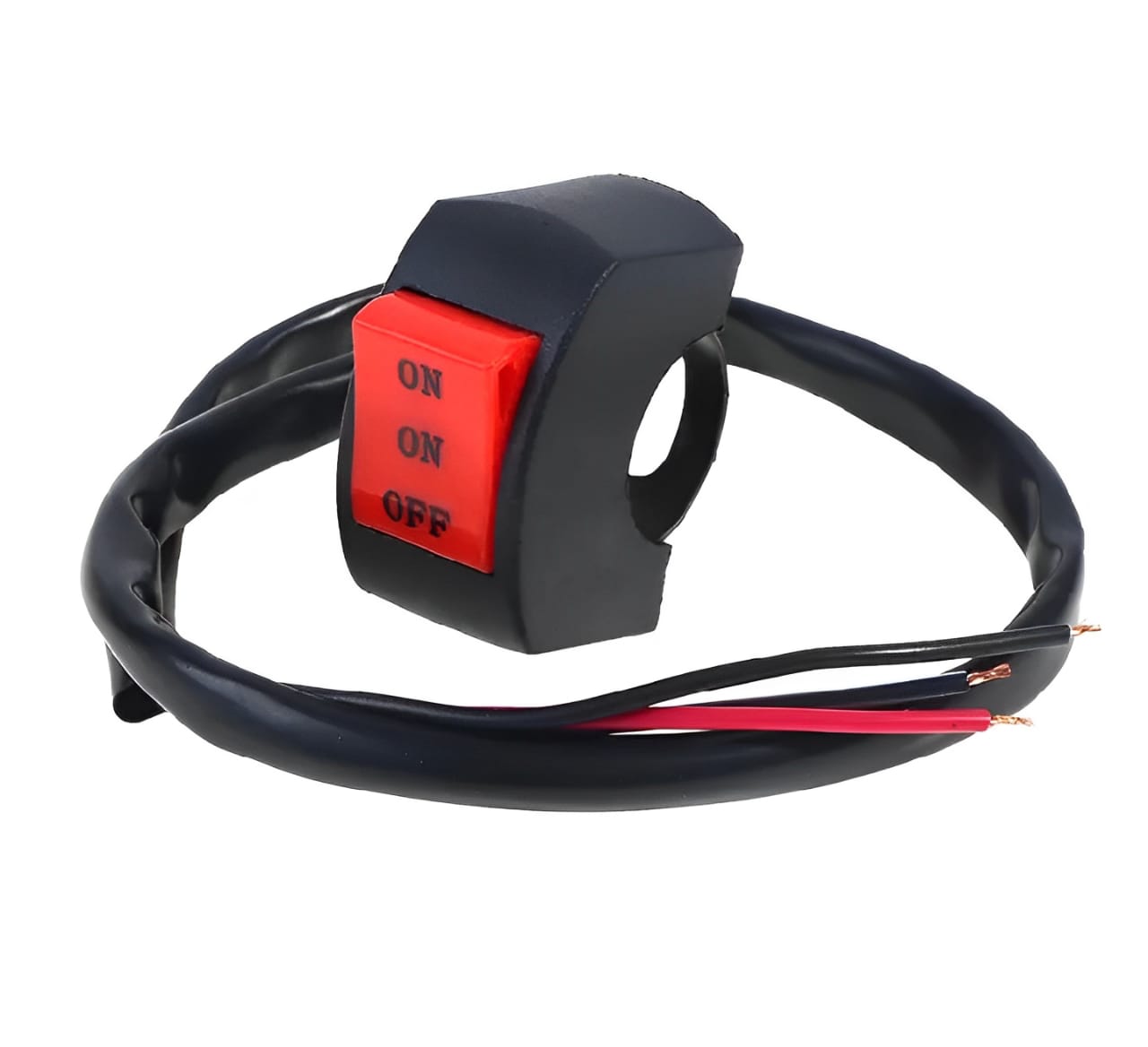 Universal Motorcycle Handlebar On/Off Switch 12V Double Button Control Switch for Bikes, ATVs & Motorcycles Universal Motorcycle Handlebar On/Off Switch 12V Double Button Control Switch for Bikes, ATVs & Motorcycles