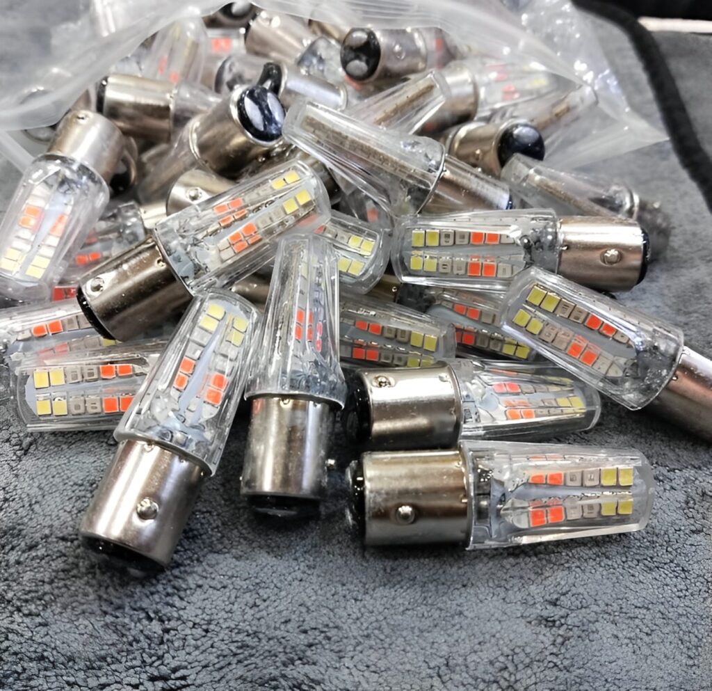 LED Backlight Bulb with 6 Lighting Functions & 4 Colors for Bikes, CD 70, CG125, Cars and Jeeps