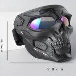 Motorcycle Skull Mask with Goggles – Windproof Full Face Skeleton Protective Mask for Cycling, Riding & Outdoor Sports - Image 2