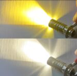 Bike LED Headlight Bulb White & Yellow Dual Color | Super Bright Motorcycle Headlight & Fog Light for 70cc, CG125 & Junoon - Image 3
