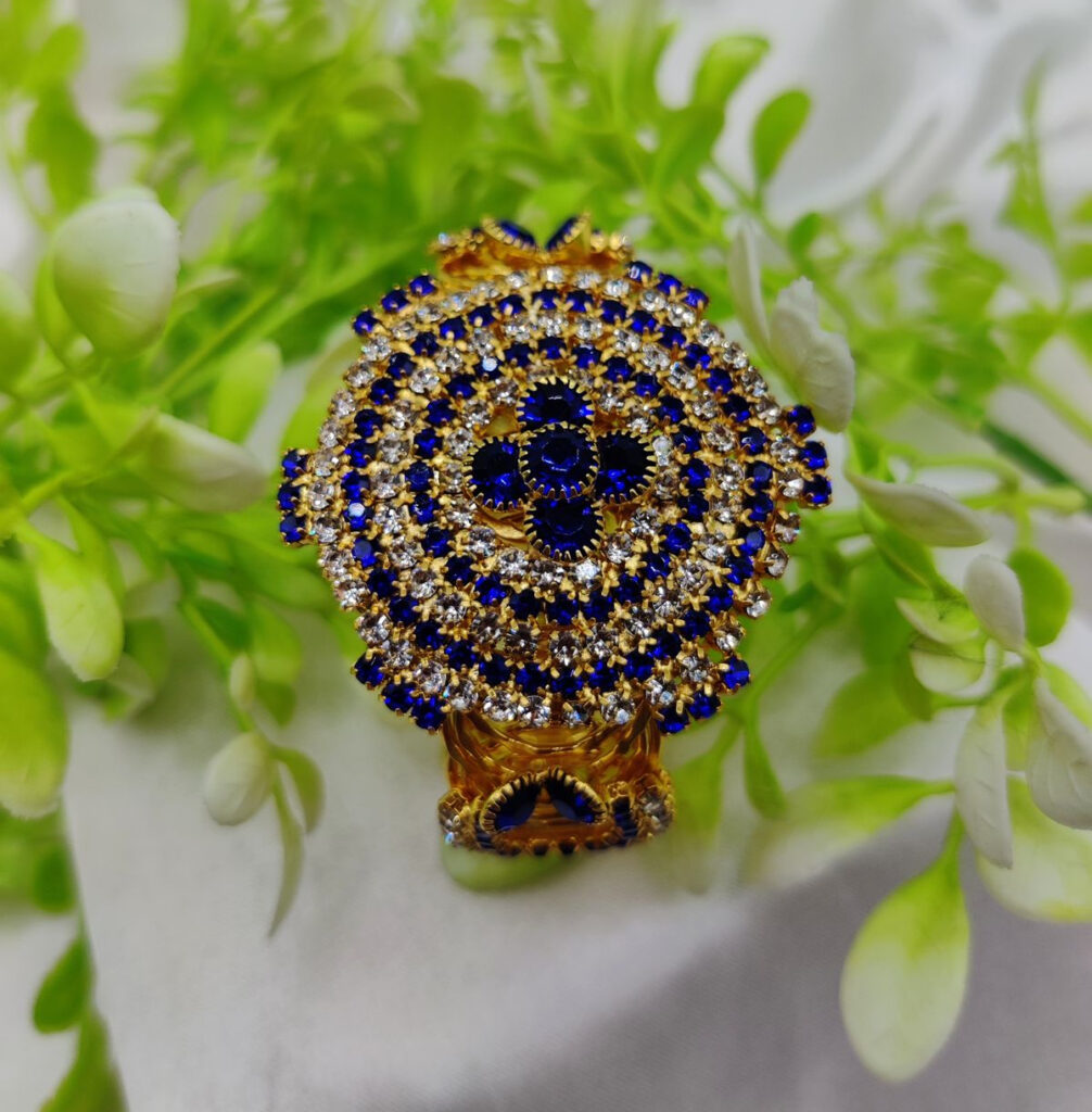 Imported Royal Ruby Crystal Golden Bracelet Adjustable Bold Elegant Jewelry for Girls and Women