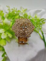 Imported Royal Ruby Crystal Golden Bracelet Adjustable Bold Elegant Jewelry for Girls and Women - Image 2