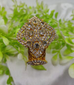 Imported Royal Elegance Sapphire Bracelet Regal Design Golden Bracelet for Girls and Women - Image 2