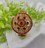 Imported Radiant Crystal Golden Wheel Bracelet Adjustable Elegant Jewelry for Girls and Women - Image 2