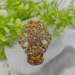 Imported Golden Lace Crystal Bracelet Royal Ruby Elegance Sapphire Glam Adjustable Bracelet for Girls and Women