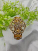 Imported Golden Lace Crystal Bracelet Royal Ruby Elegance Sapphire Glam Adjustable Bracelet for Girls and Women