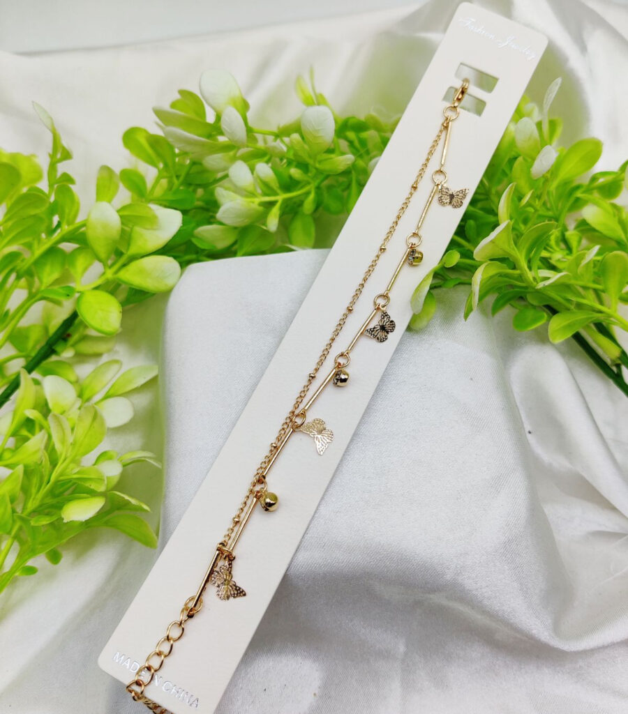 Imported Elegant Adjustable Butterfly Charm Bracelet for Girls and Women Stylish Artificial Jewelry