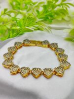 Imported Exquisite Adjustable Heart Crystal Bracelet for Girls and Women Elegant Jewelry - Image 2