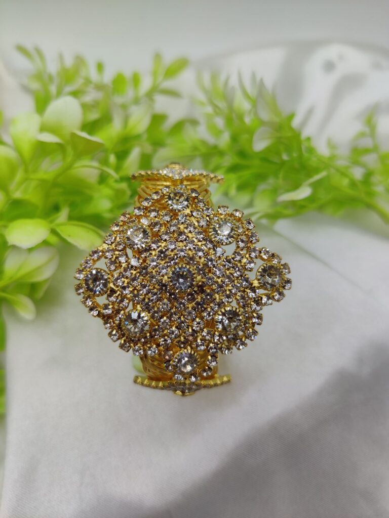 Imported Elegant Crystal Studded Bracelet | Regal Crystal Bracelet | Adjustable Bracelet – Best Quality Artificial Bracelet for Girls & Women (Random Color)