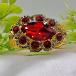 Imported Exquisite Oval Crystal Adjustable Bracelet – Imported Luxury Jewelry Adjustable Bracelet, Best Quality Artificial Bracelet for Girls & Women, Bracelet for Every Occasion (Random Color) - Image 3