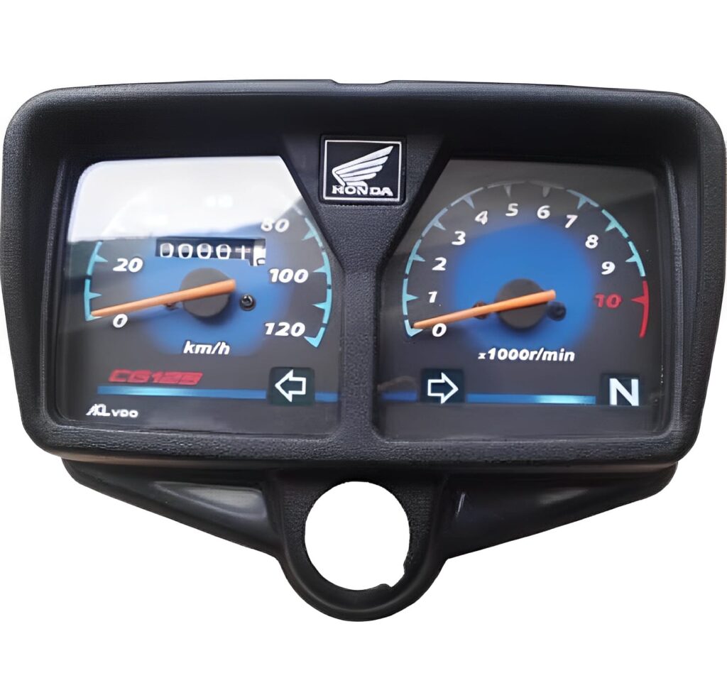 Premium All-Black Speedometer for CG 125 Motorcycle | Digital Meter for Honda CG 125 Bikes