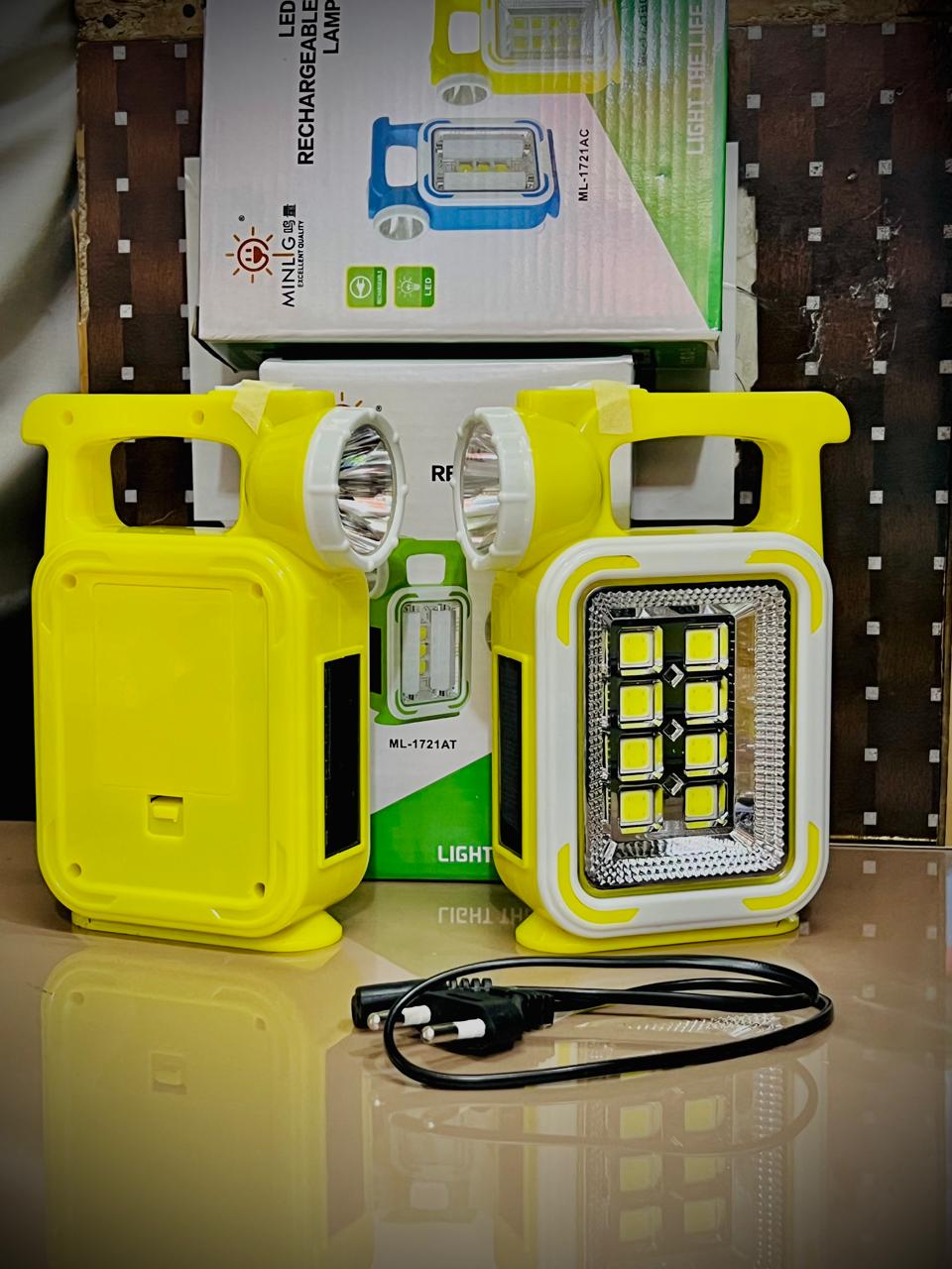 Mini Ultra Bright Rechargeable LED Lamp, Portable Emergency Light with Front LED Panel, Solar & Battery Powered, Random Color Mini Ultra Bright Rechargeable LED Lamp, Portable Emergency Light with Front LED Panel, Solar & Battery Powered, Random Color