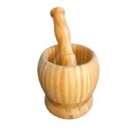 Wooden Mortar and Pestle Set for Grinding Nuts Spices and Herbs