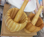 Wooden Mortar and Pestle Set for Grinding Nuts Spices and Herbs - Image 3