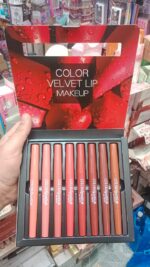 Pack Of 8 2‑in‑1 Matte Lipstick And Lip Liner Set – Waterproof Long Lasting Makeup Lipliner Pen Set for Women - Image 3