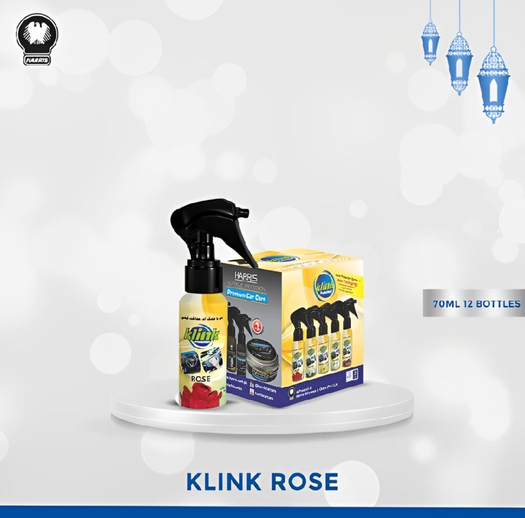 Pack of 12 Klink Protectant Rose Dashboard Polish 70ml | Dashboard Shiner & Interior Cleaner for Cars & Bikes