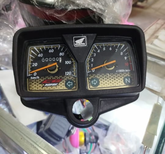 CG 125 Motorcycle Speedometer Complete Meter Set with Box | Color Light Speed Meter for Honda CG 125