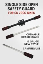Single Side Open Safety Guard Stick for CD70 & 70cc Bikes | Fancy Openable Crash Guard Rod (Random Color) - Image 2