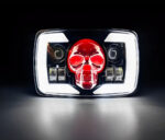 Skull Style Headlight with Indicators Beam for Bike | Upgraded Model Original Fitting for Honda CD70 / CG125 - Image 3