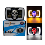 Skull Style Headlight with Indicators Beam for Bike | Upgraded Model Original Fitting for Honda CD70 / CG125