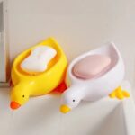 Cute Duck Soap Holder with Drain Tray | Portable Soap Drying Rack for Bathroom & Kitchen (Random Color) - Image 2