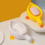 Cute Duck Soap Holder with Drain Tray | Portable Soap Drying Rack for Bathroom & Kitchen (Random Color)