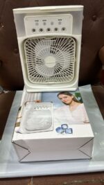 Portable Air Conditioner Fan 12 Inch USB Air Cooler with Water Mist Humidifier & 7 Color LED Night Light | Personal Cooling Fan (Random Color) - Image 5