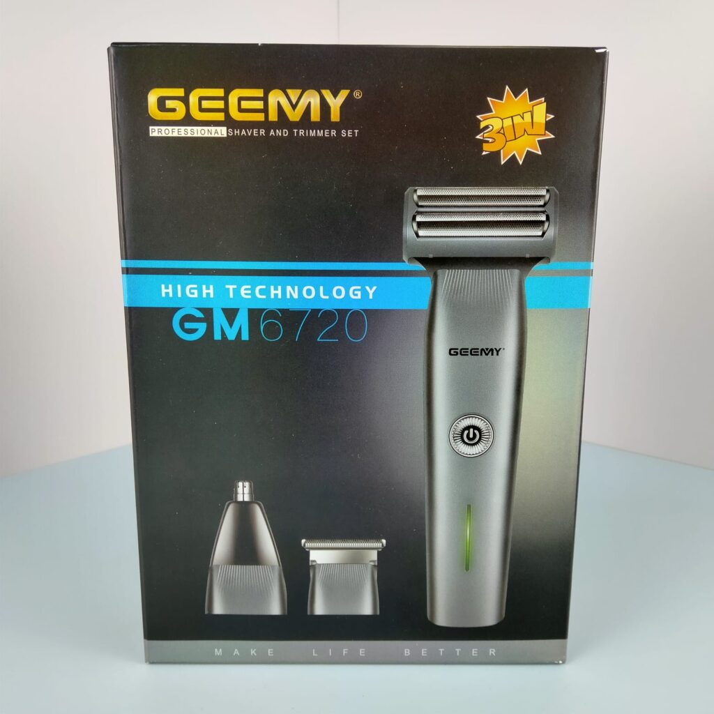 Geemy GM-7620 3-in-1 Rechargeable Grooming Kit for Men | Trimmer, Face Shaver & Nose Hair Trimmer