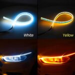 Universal Bike LED Strip Light 59cm | Dual Color Yellow & White Turn Signal DRL Strip Light for Motorcycles (1 Piece)