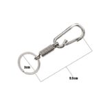 Metallic Spring Hook Keychain | Flexible Elastic Key Holder with Matt Chrome Finish for Bikes, Cars, Bags & Keys (1 Piece) - Image 4
