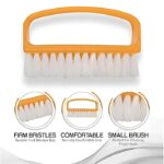 Pack of 3 Nail Brush Set with Handle | Soft Durable Cleaning Brushes for Nails, Hands & Feet