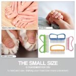 Pack of 3 Nail Brush Set with Handle | Soft Durable Cleaning Brushes for Nails, Hands & Feet - Image 2