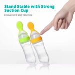 Silicone Baby Spoon Squeeze Feeding Bottle | BPA Free Baby Food Dispenser Feeder with Soft Spoon (Random Color) - Image 2