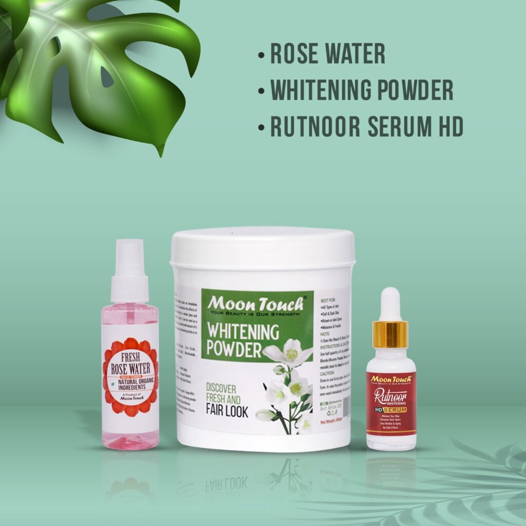 Secret Whitening Deal 3-in-1 | Whitening Powder, Rutnoor HD Serum & Rose Water