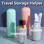 Portable Toothbrush Holder Toothpaste Storage Cup Travel Case Bathroom Organizer - Image 4