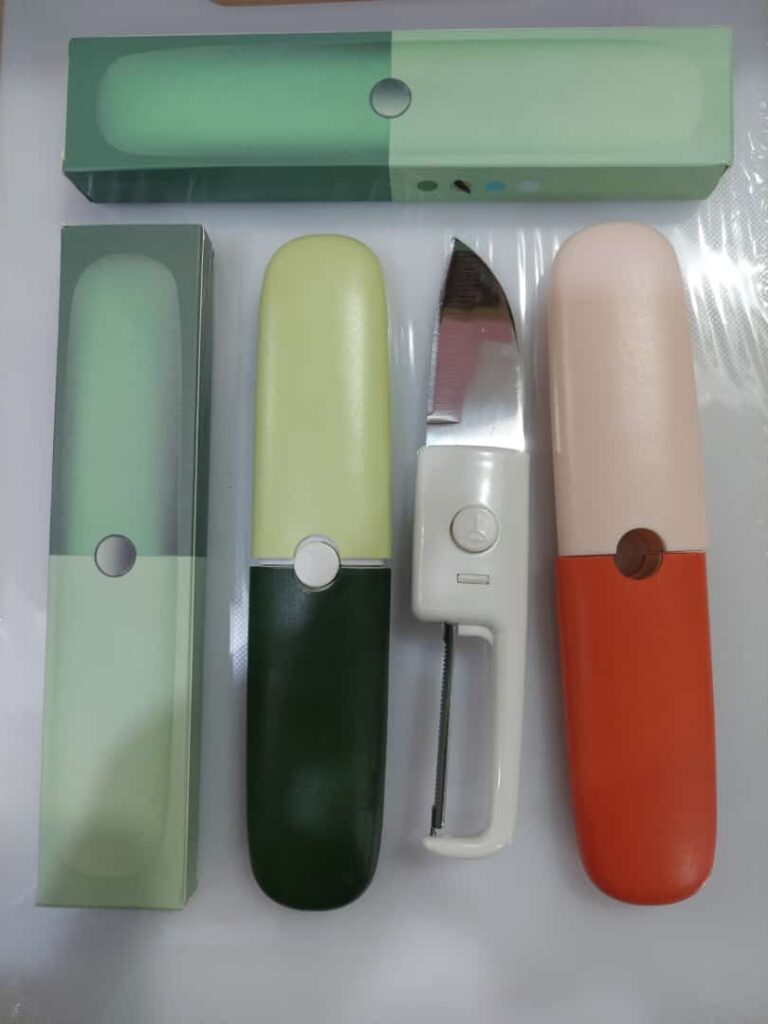 Stainless Steel 2 in 1 Fruit Cutting Knife with Peeler Portable Kitchen Tool
