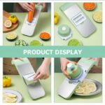 5-in-1 Multi-Functional Vegetable Slicer & Grater ? Adjustable Mandoline Cutter