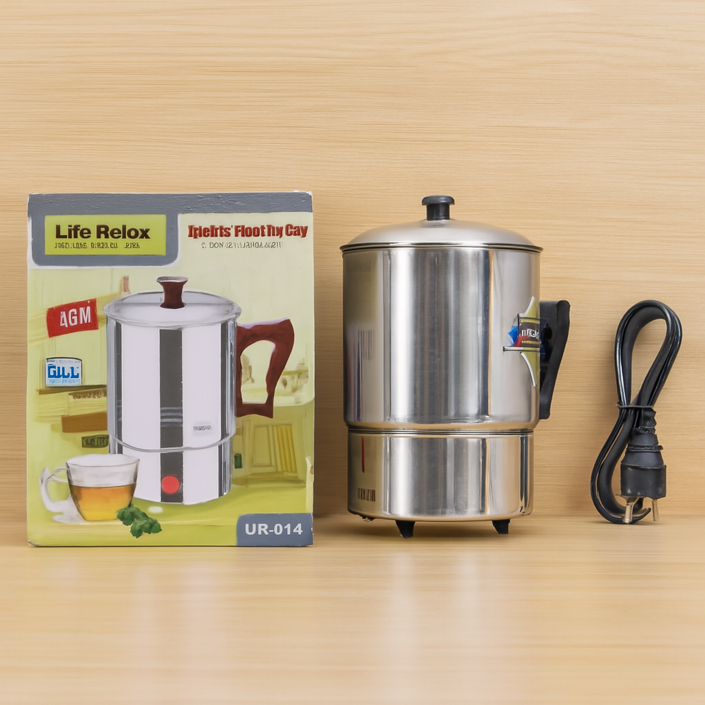 Life Relax Electric Water Kettle 1.0L Stainless Steel Portable Heating Cup LR 014