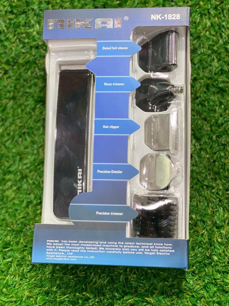 Nikai NK-1828 5-in-1 Electric Hair & Beard Trimmer | Rechargeable Multi-Grooming Kit for Men