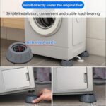 4Pcs Universal Anti-Vibration Feet Pads, Non-Slip Rubber Mat for Washing Machine, Dryer, Refrigerator & Furniture (Small Size) - Image 5