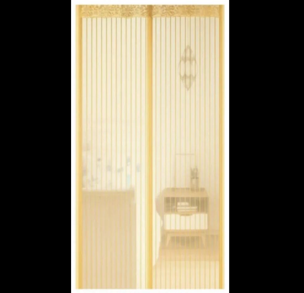 Premium Quality Mosquito Magic Mesh Door Screen 100×210cm | Complete Installation Kit with 20 Tape Stickers & 12 Hooks