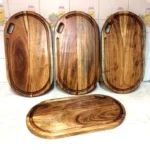 Premium Acacia Wood Chopping Board 17 x 9 Inch | Thick Wooden Cutting & Serving Board - Image 3