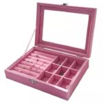 Jewelry Storage Organizer Box with Lock | Synthetic Leather Jewelry Case with Velvet Interior for Rings, Earrings, Necklaces & Bracelets (Random Color) - Image 2