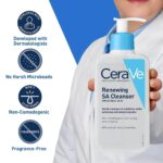 CeraVe Renewing SA Cleanser with Salicylic Acid, Ceramides & Hyaluronic Acid for Rough and Bumpy Skin - Image 2