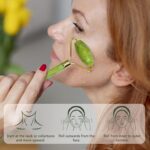 Jade Roller Facial Massager Set with Gua Sha Tool | Natural Jade Face Roller for Facial Massage, Relaxation & Refreshing Skincare - Image 3