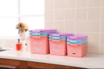Pack of 3 Smile Storage Organizer Baskets | Multipurpose Plastic Baskets for Kitchen, Bathroom & Home - Image 4